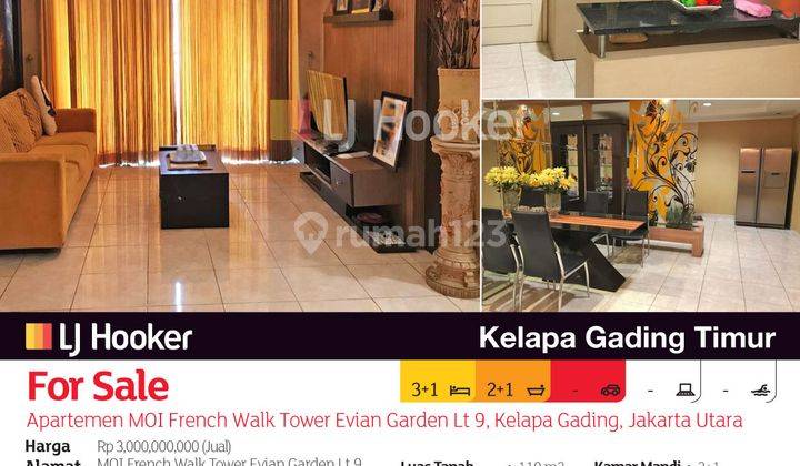 Apartemen Moi French Walk Tower Evian Garden Lt 9, Kelapa Gading, Jakarta Utara 2