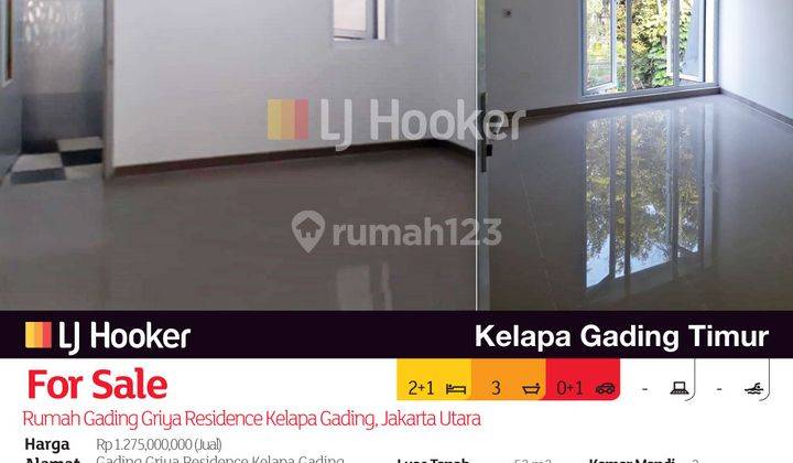 Rumah Gading Griya Residence Kelapa Gading, Jakarta Utara 2