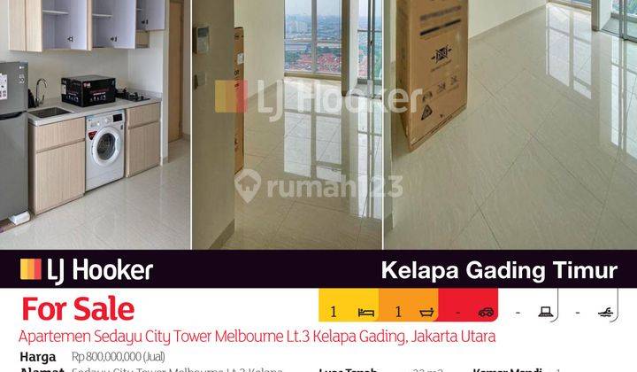 Apartemen Sedayu City Tower Melbourne Lt.3 Kelapa Gading, Jakarta Utara 2