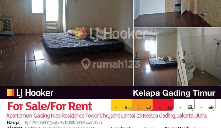 Apartemen Gading Nias Residence Tower Chrysant Lantai 23 Kelapa Gading, Jakarta Utara 2