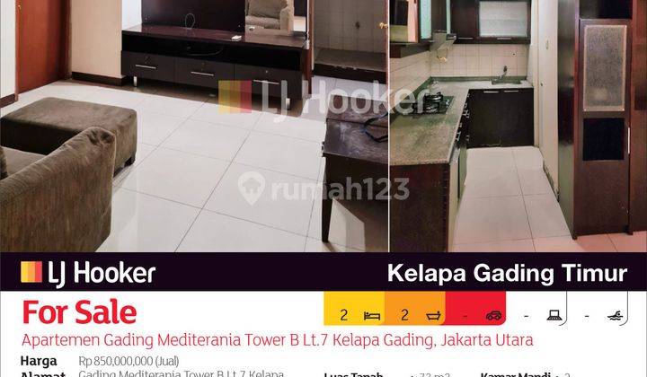 Apartemen Gading Mediterania Tower B Lt.7 Kelapa Gading, Jakarta Utara 2