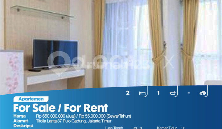 Apartemen Tifolia Lantai37 Pulo Gadung, Jakarta Timur 2