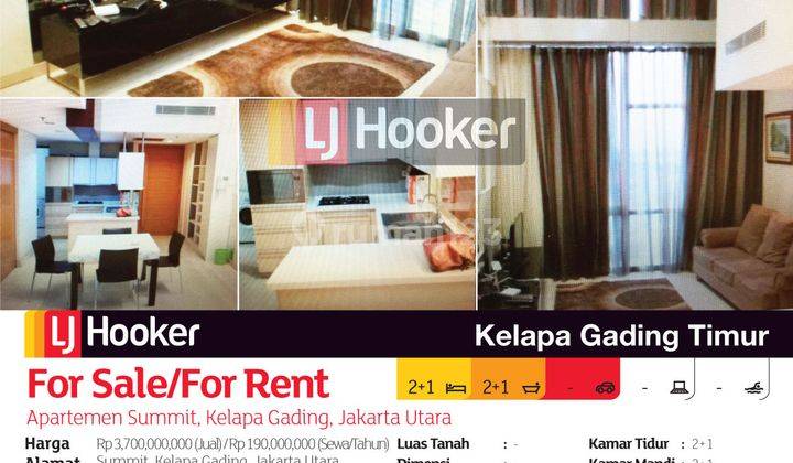 Apartemen Summit Kg Tower Alpen 3 Lantai 20, Kelapa Gading, Jakarta Utara 2