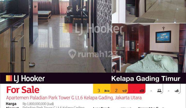 Apartemen Paladian Park Tower G Lt.6 Kelapa Gading, Jakarta Utara 2