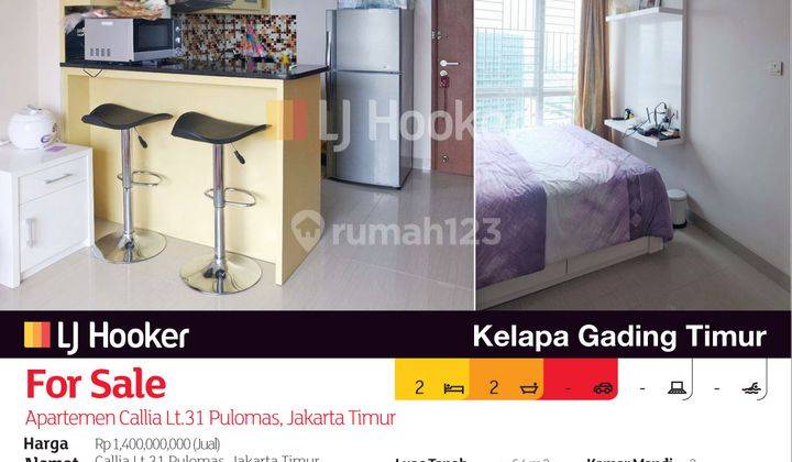 Apartemen Callia Lt.31 Pulomas, Jakarta Timur 2