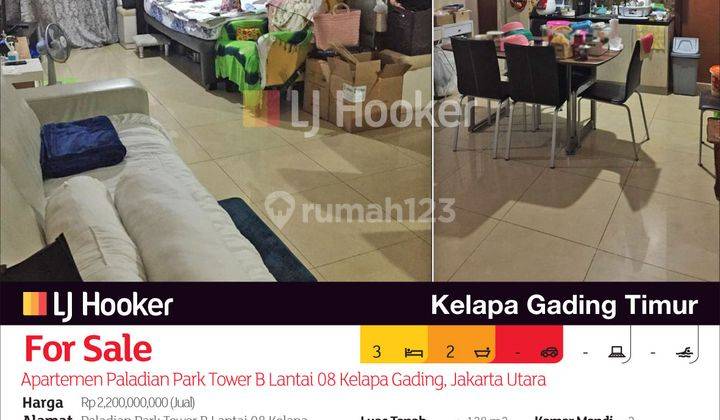 Apartemen Paladian Park Tower B Lantai 08 Kelapa Gading, Jakarta Utara 2