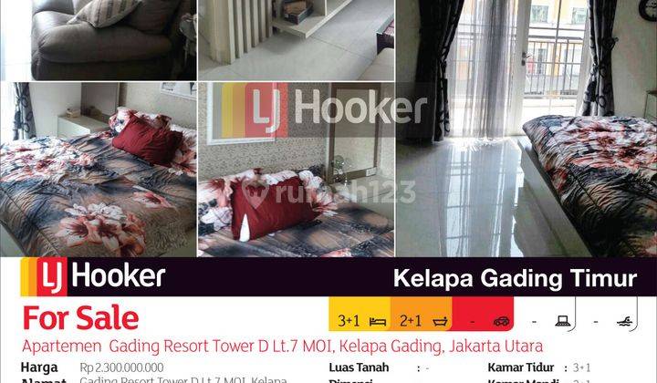 Apartemen Gading Resort Tower D Lt.7 Moi, Kelapa Gading, Jakarta Utara 2