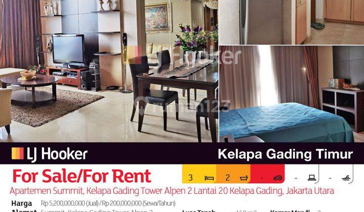 Apartemen Summit, Kelapa Gading Tower Alpen 2 Lantai 20 Kelapa Gading, Jakarta Utara 2