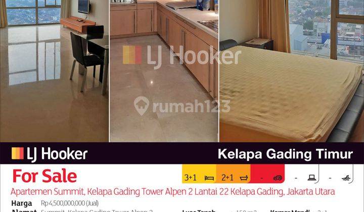 Apartemen Summit, Kelapa Gading Tower Alpen 2 Lantai 22 Kelapa Gading, Jakarta Utara 2