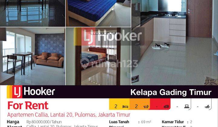 Apartemen Callia Lantai 20 Pulomas, Jakarta Timur 2