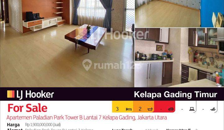 Apartemen Paladian Park Tower B Lantai 7 Kelapa Gading, Jakarta Utara 2