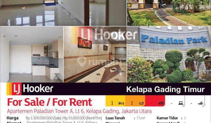 Apartemen Paladian Tower A Lantai 6 Kelapa Gading, Jakarta Utara 2