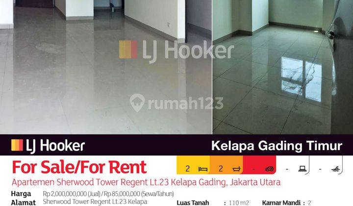 Apartemen Sherwood Tower Regent Lt.23 Kelapa Gading, Jakarta Utara 2