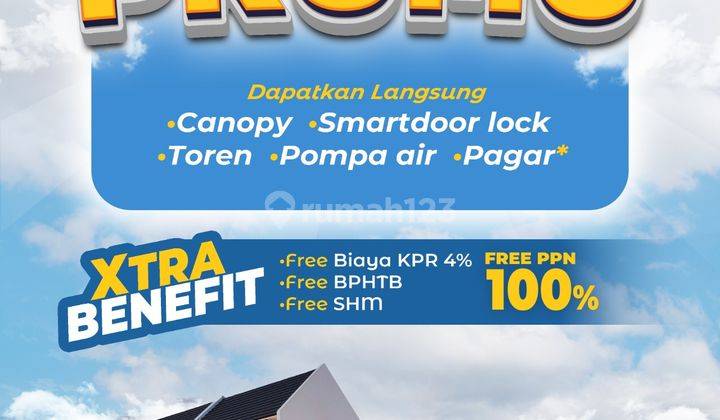 Rumah Minimalis Harga Terjangkau Free PPN di Cluster Beryl Melati Mas 1
