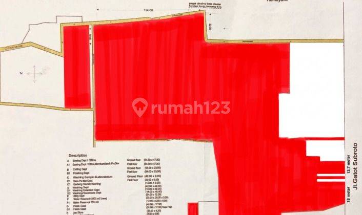 Pabrik gudang Di Cimone, Karawaci, Tangerang, Akses Dekat Tol. 1
