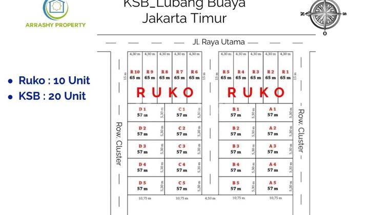 Ruko di Jalan raya Cilangkap Baru SHM lubang buaya strategis  4