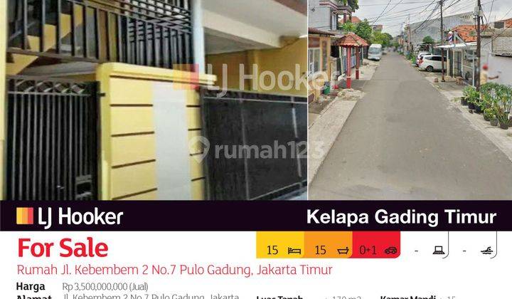 Rumah Jl. Kebembem Pulo Gadung, Jakarta Timur 2