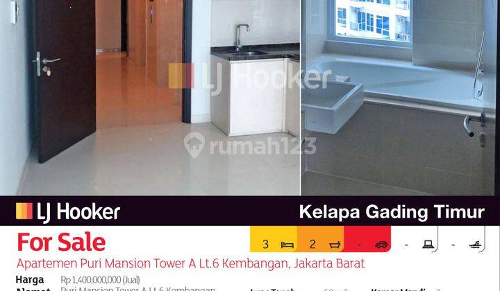 Apartemen Puri Mansion Tower A Lt.6 Kembangan, Jakarta Barat 2