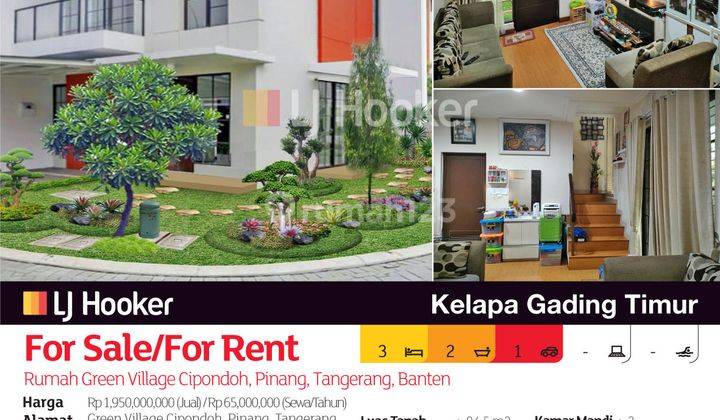 Rumah Green Village Cipondoh, Pinang, Tangerang, Banten 2