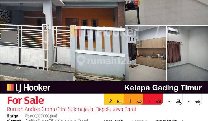 Rumah Andika Graha Citra Sukmajaya, Depok, Jawa Barat 2