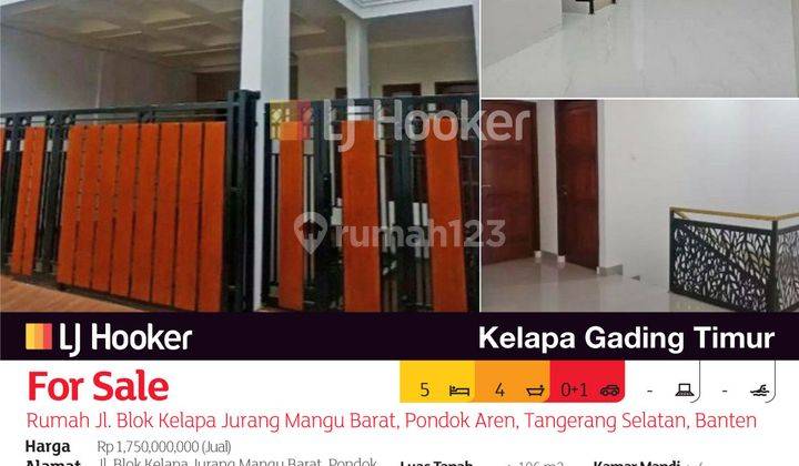 Rumah Jl. Blok Kelapa Jurang Mangu Barat, Pondok Aren, Tangerang Selatan, Banten 2