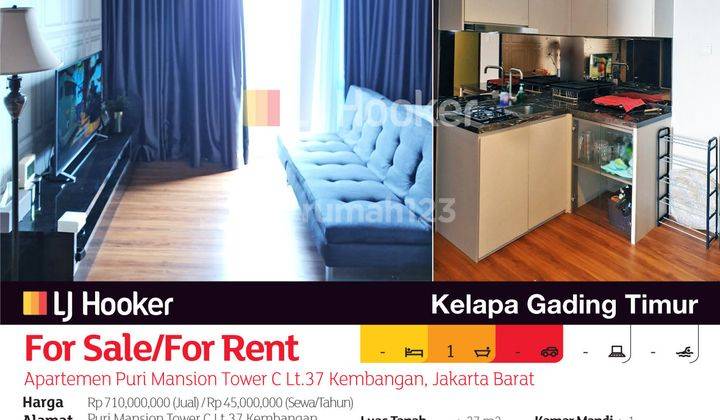 Apartemen Puri Mansion Tower C Lt.37 Kembangan, Jakarta Barat 2