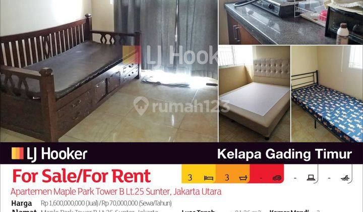 Apartemen Maple Park Tower B Lt.25 Sunter, Jakarta Utara 2