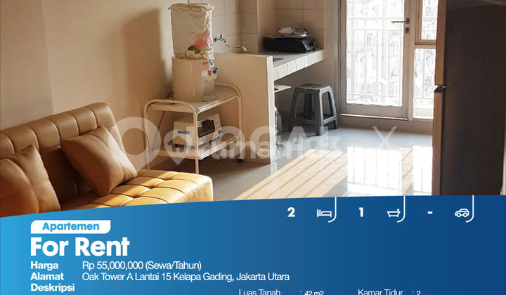Apartemen Oak Tower A Lantai 15 Kelapa Gading, Jakarta Utara 2
