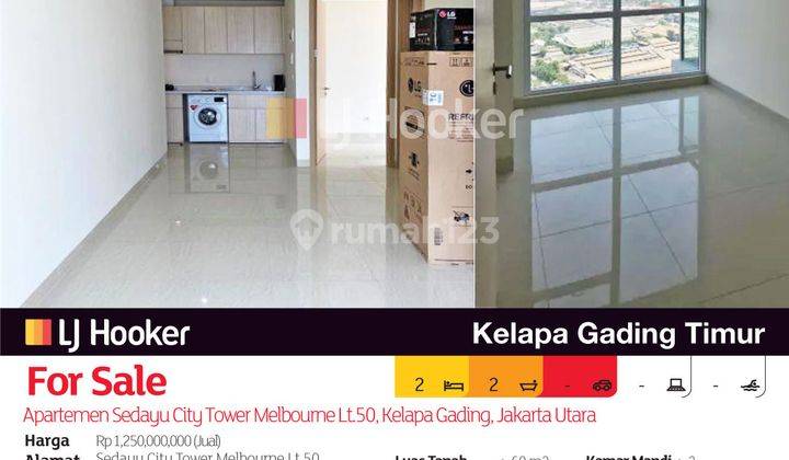 Apartemen Sedayu City Tower Melbourne Lt.50, Kelapa Gading, Jakarta Utara 2