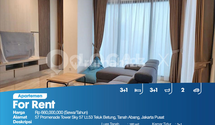 Apartemen 57 Promenade Tower Sky 57 Lt.53 Teluk Betung, Tanah Abang, Jakarta Pusat 2
