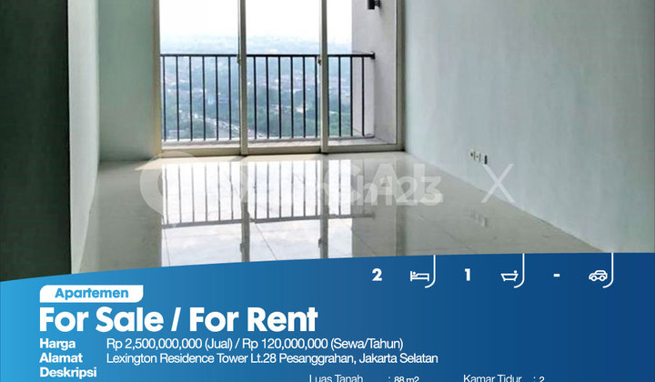 Apartemen Lexington Residence Tower Lt.28 Pesanggrahan, Jakarta Selatan 2