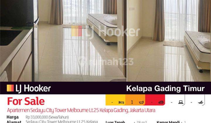 Apartemen Sedayu City Tower Melbourne Lt.25 Kelapa Gading, Jakarta Utara 2