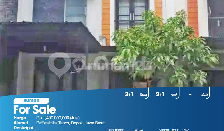 Rumah Raffles Hills, Tapos, Depok, Jawa Barat 2