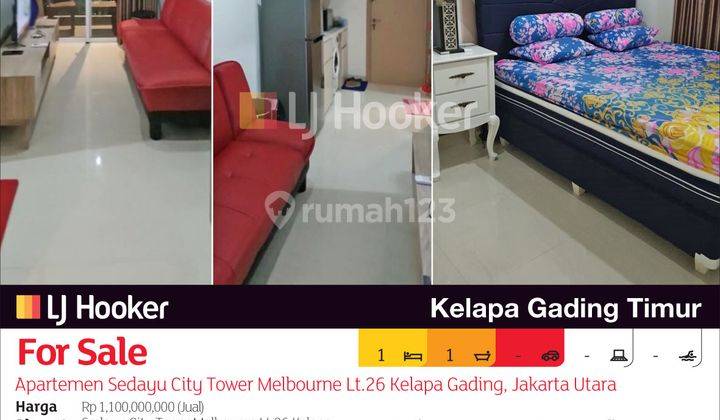 Apartemen Sedayu City Tower Melbourne Lt.26 Kelapa Gading, Jakarta Utara 2