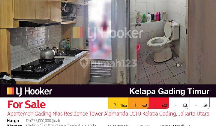 Apartemen Gading Nias Residence Tower Alamanda Lt.19 Kelapa Gading, Jakarta Utara 2