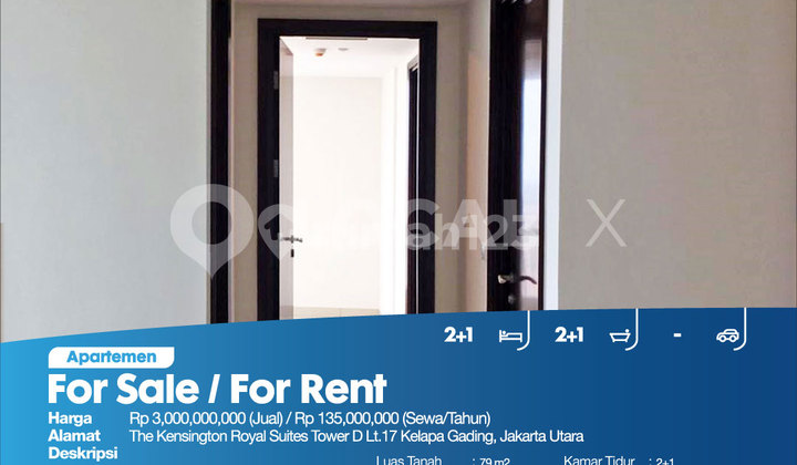 Apartemen The Kensington Royal Suites Tower D Lt.17 Kelapa Gading, Jakarta Utara 2