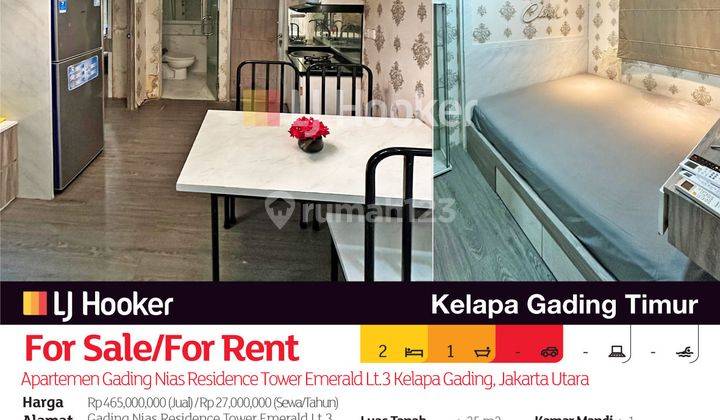 Apartemen Gading Nias Residence Tower Emerald Lt.3 Kelapa Gading, Jakarta Utara 2