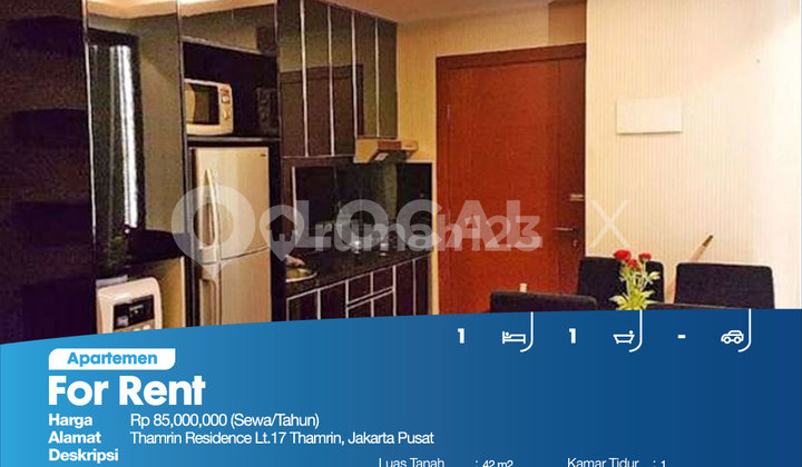 Apartemen Thamrin Residence Lt.17 Thamrin, Jakarta Pusat 2