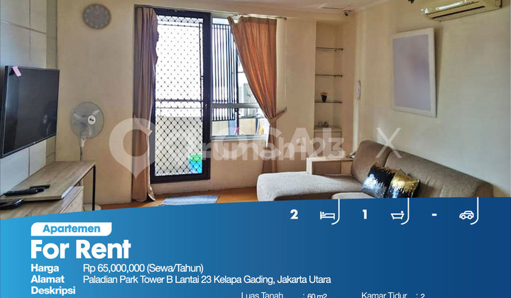 Apartemen Paladian Park Tower B Lantai 23 Kelapa Gading, Jakarta Utara 2