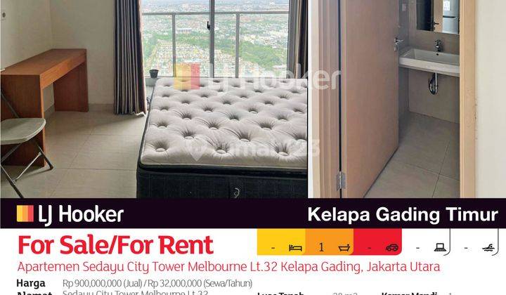 Apartemen Sedayu City Tower Melbourne Lt.32 Kelapa Gading, Jakarta Utara 2