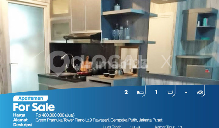 Apartemen Green Pramuka Tower Piano Lt.9 Rawasari, Cempaka Putih, Jakarta Pusat 2