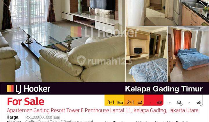 Apartemen Gading Resort Tower E Penthouse Lantai 11, Kelapa Gading, Jakarta Utara 2