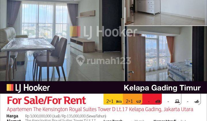 Apartemen The Kensington Royal Suites Tower D Lt.17 Kelapa Gading, Jakarta Utara 2