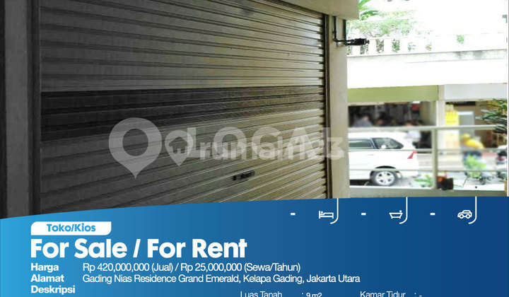 Gading Nias Residence Grand Emerald Shop/Kiosk, Kelapa Gading, North Jakarta