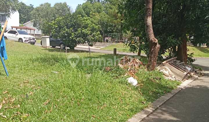 Kavling Hoek Dalam Cluster Depan Taman Dekat Pos Security 
