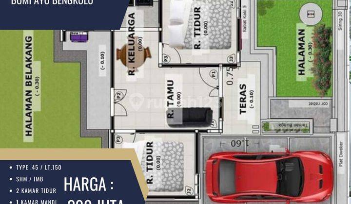 Rumah baru minimalis bengkulu pagar dewa 9