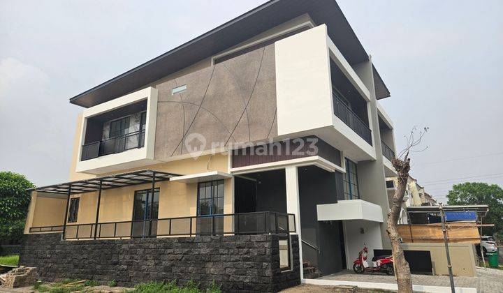 Baru Gress Rumah Minimalis 3 Lantai Split Level Wisata Bukit Mas Wiyung Surabaya Ciamik View Taman Row 3 Mobil 1