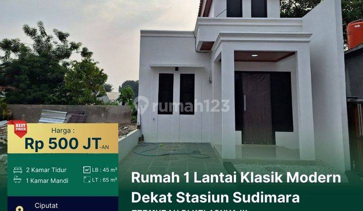 Jual Rumah 1 Lantai Ciputat dekat Stasiun 500 jutaan 1