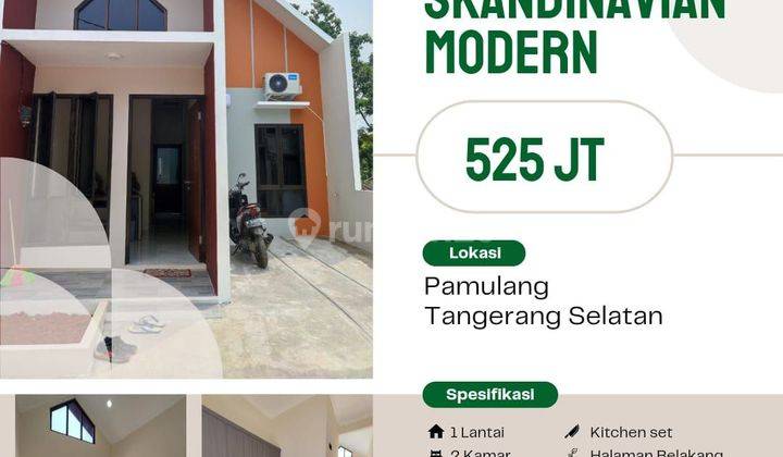 Rumah 1 lantai Siap Huni Model Skandinavian di Pamulang  1