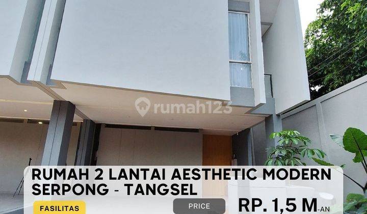 Rumah 2 lantai kontemporer split level pinggir jalan serpong  1